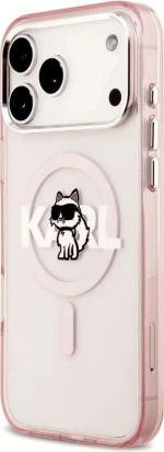 Karl Lagerfeld Iml Choupette Sketch Logo Back Cover για iPhone 17 Pro Max - Ροζ