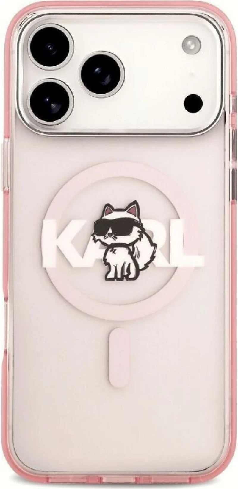 Karl Lagerfeld Iml Choupette Sketch Logo Back Cover για iPhone 17 Pro Max - Ροζ