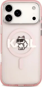 Karl Lagerfeld Iml Choupette Sketch Logo Back Cover για iPhone 17 Pro Max - Ροζ