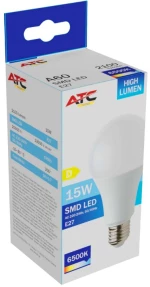 ATC SMD LED High Lumen Λαμπτήρας A60 230V 15W/2100LM E27 6500K