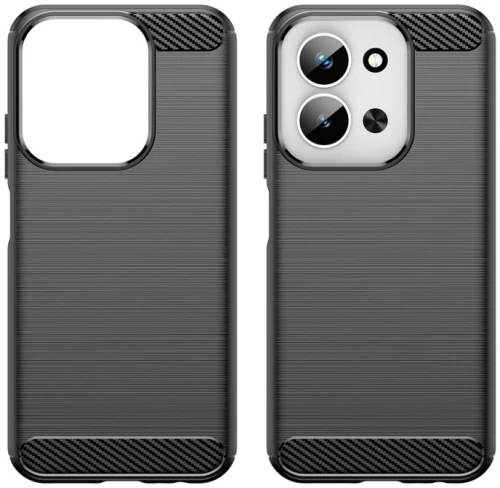 Θήκη TPU Σιλικόνης Carbon Style για Xiaomi Redmi 15C 4G / 5G - Μαύρο