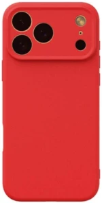 Θήκη TPU Σιλικόνης με Υφασμάτινη Επένδυση για iPhone 17 Pro - Κόκκινο