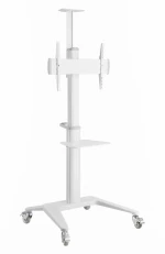 GEMBIRD ALUMINUM TV FLOOR STAND WITH CASTER WHEELS 37'-70' WHITE