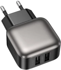 LAMTECH DUAL USB PORTABLE CHARGER 12W GREY
