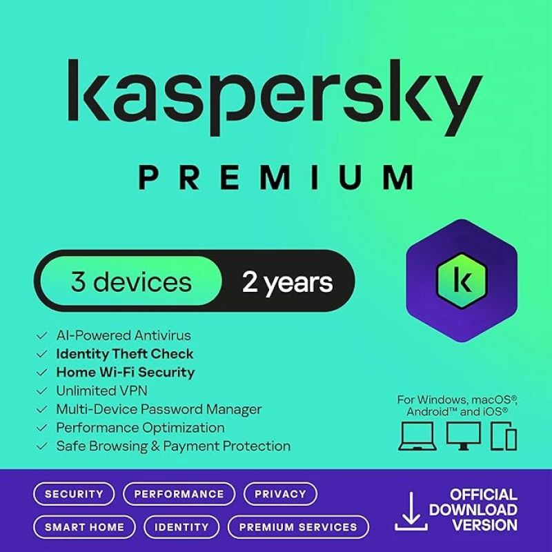 Kaspersky Premium (3 Devices - 2 Years) Ηλεκτρονική Άδεια