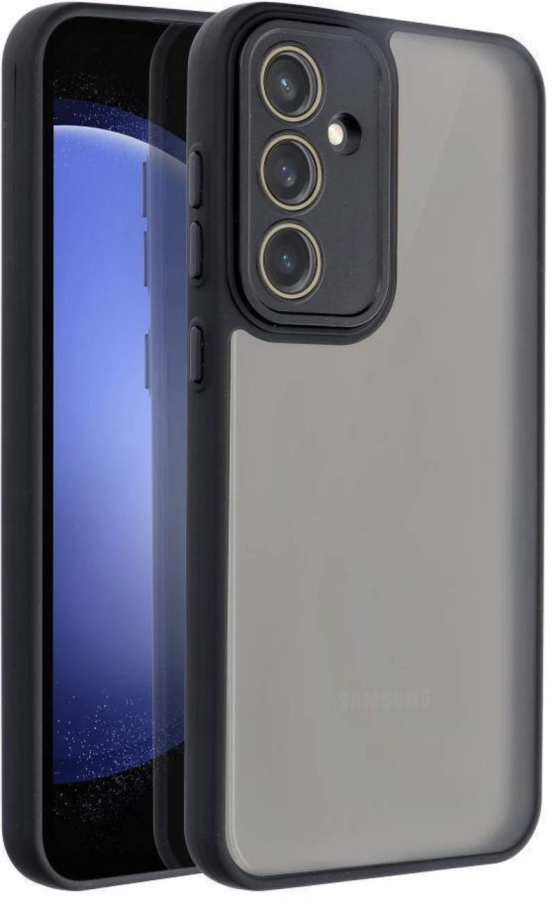 Σκληρή Θήκη Satin Matt για Samsung Galaxy S25 Plus - Μαύρο Πλαίσιο