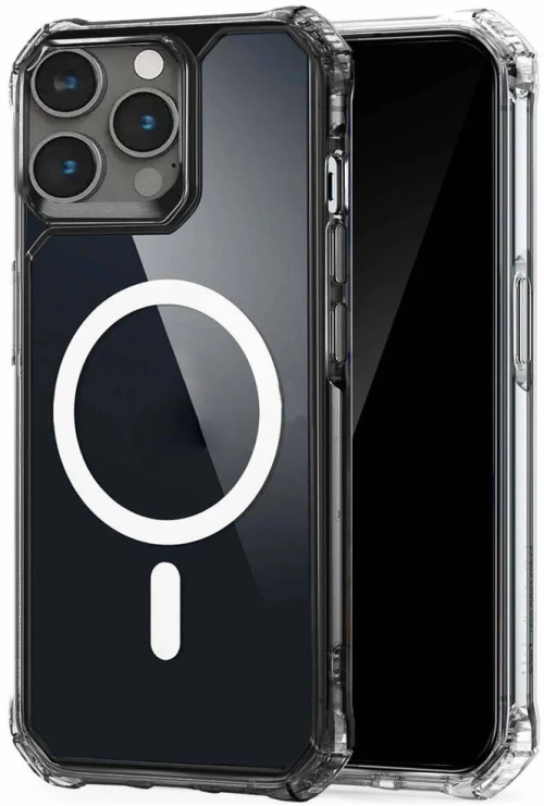 Θήκη TPU Σιλικόνης με Magsafe και Ενισχυμένες Γωνίες για iPhone 16 - Διάφανη