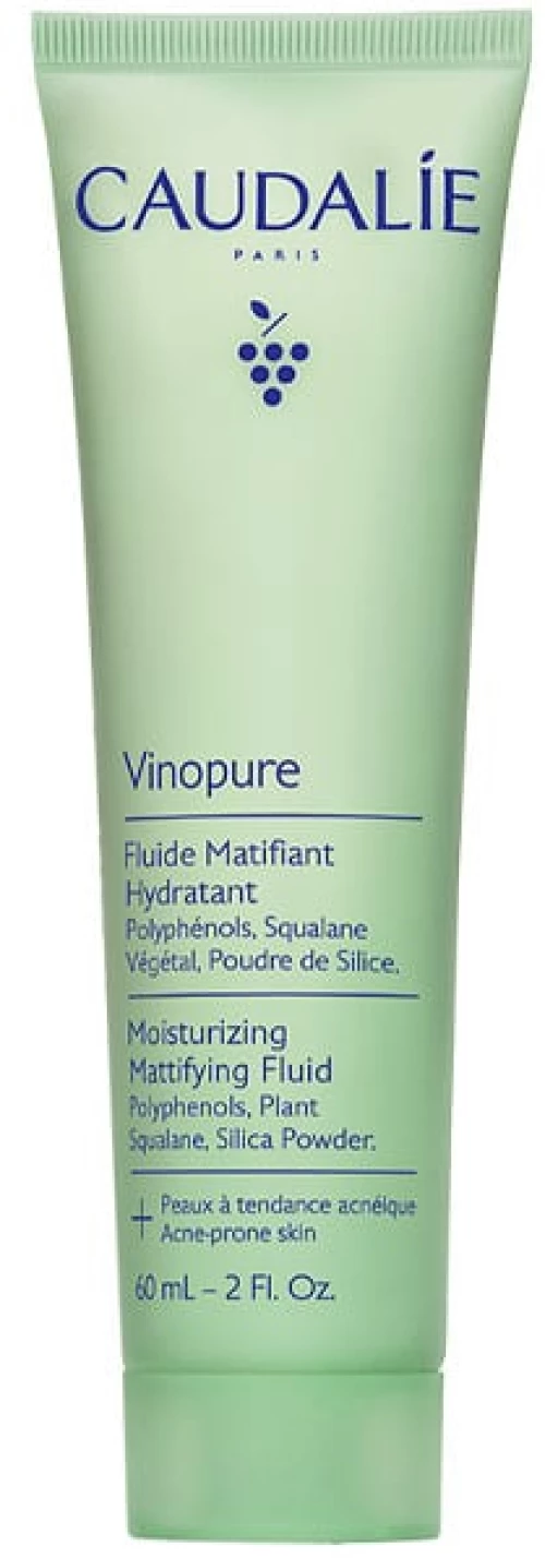 CAUDALIE vinopure moisturizing mattifying fluid ενυδατική λεπτόρρευστη κρέμα προσώπου με τάση για ακμή 60ml