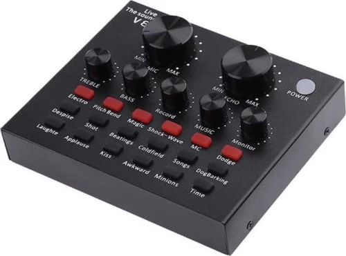 V8 Εξωτερική Κάρτα ήχου USB για Ζωντανή Μετάδοση για κινητά και Η/Υ