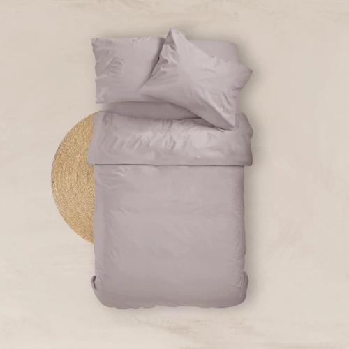 Σεντόνι King Size (180x200+40) Με Λάστιχο Solid Γκρι βαμβακερό Borea