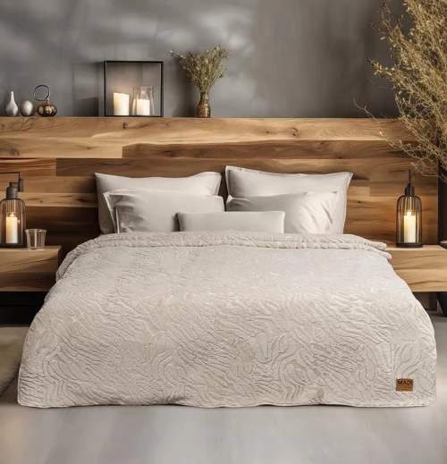 Κουβέρτα Υπέρδιπλη (220x240) Zanoria Beige MADI