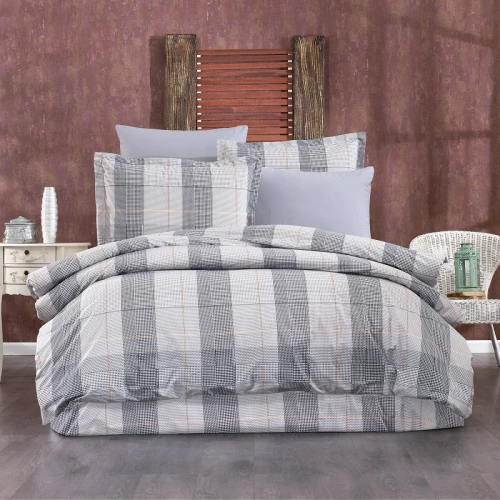 Σετ Σεντόνια Υπέρδιπλα 3τμχ (220x240) Αντιγόνη 339 Grey φανελένια DimCol