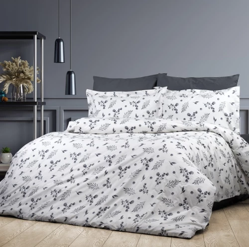 Σετ Σεντόνια Υπέρδιπλα 4τμχ (220x240) Μυρτώ 350 Grey φανελένια DimCol