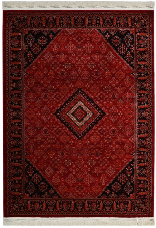 Χαλί μηχανής 240x350 Afgan 306A D.RED BLACK Royal Carpet