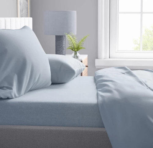 Σεντόνι Υπέρδιπλο (220x240) Solid 505 Light Blue-Grey βαμβακερό DimCol