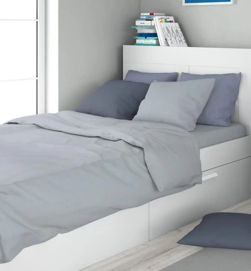Σετ Σεντόνια King Size (240x270) Solid 505 Light Blue-Grey βαμβακερά DimCol