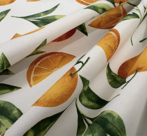 Τραπεζομάντηλο & Τραβέρσα Σετ 2 τμχ (140x300 & 40x300) Αλέκιαστα Oranges 474 White-Orange DimCol