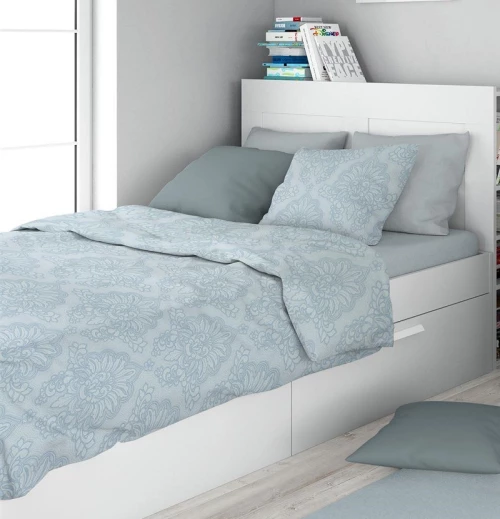 Σετ Σεντόνια King Size (240x270) Άρτεμις 705 Light Blue-Grey βαμβακερά DimCol
