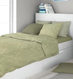 Παπλωματοθήκη Μονή 160x240 Άρτεμις 704 Light Olive βαμβακερή Dimcol