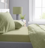 Παπλωματοθήκη Μονή 160x240 Άρτεμις 704 Light Olive βαμβακερή Dimcol