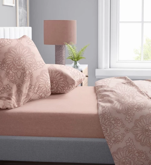 Σετ Σεντόνια King Size (240x270) Άρτεμις 703 Dusty Rose βαμβακερά DimCol