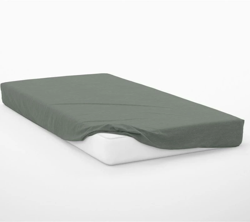 Σεντόνι King Size (180x200+30) Με Λάστιχο Exotic Line Olive βαμβακερό DimCol