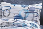 Σετ Σεντόνια Υπέρδιπλα 4τμχ (220x240) Διώνη 602 White-Blue Dimcol