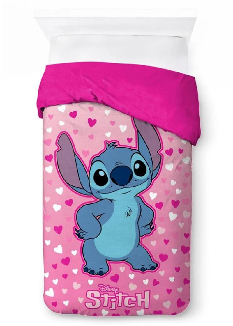 Κουβερτοπάπλωμα Μονό (160x250) Home Lilo & Stitch 57 Pink DimCol