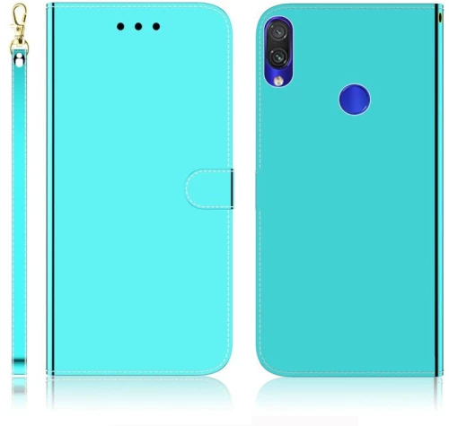 Για Xiaomi Redmi Note 7S / Note 7 Imitated Mirror Surface Οριζόντια Flip δερμάτινη θήκη με θήκη & υποδοχές για κάρτες & πορτοφόλι & κορδόνι (Πράσινο Μέντα)