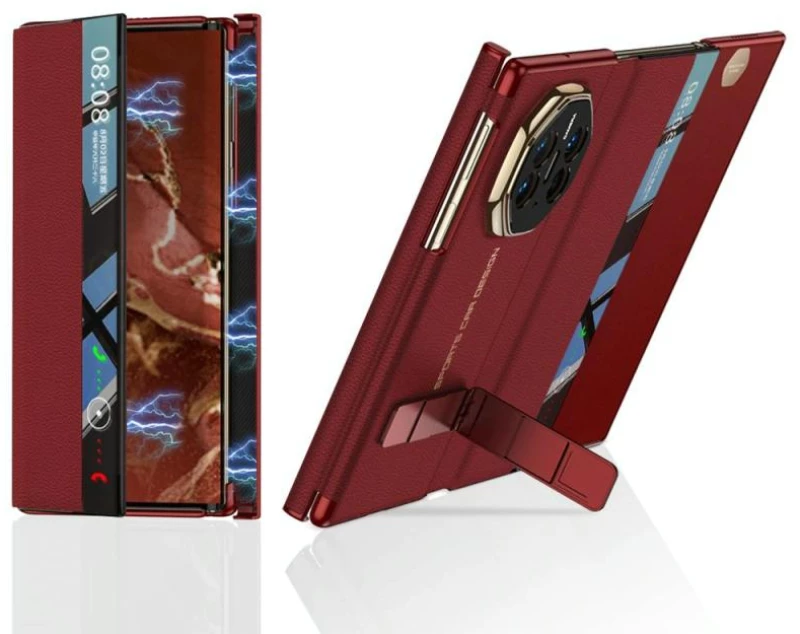 Θήκη Huawei Mate XT Ultimate GKK Μαγνητική Δερμάτινη με Βάση (Κόκκινη) (GKK)
