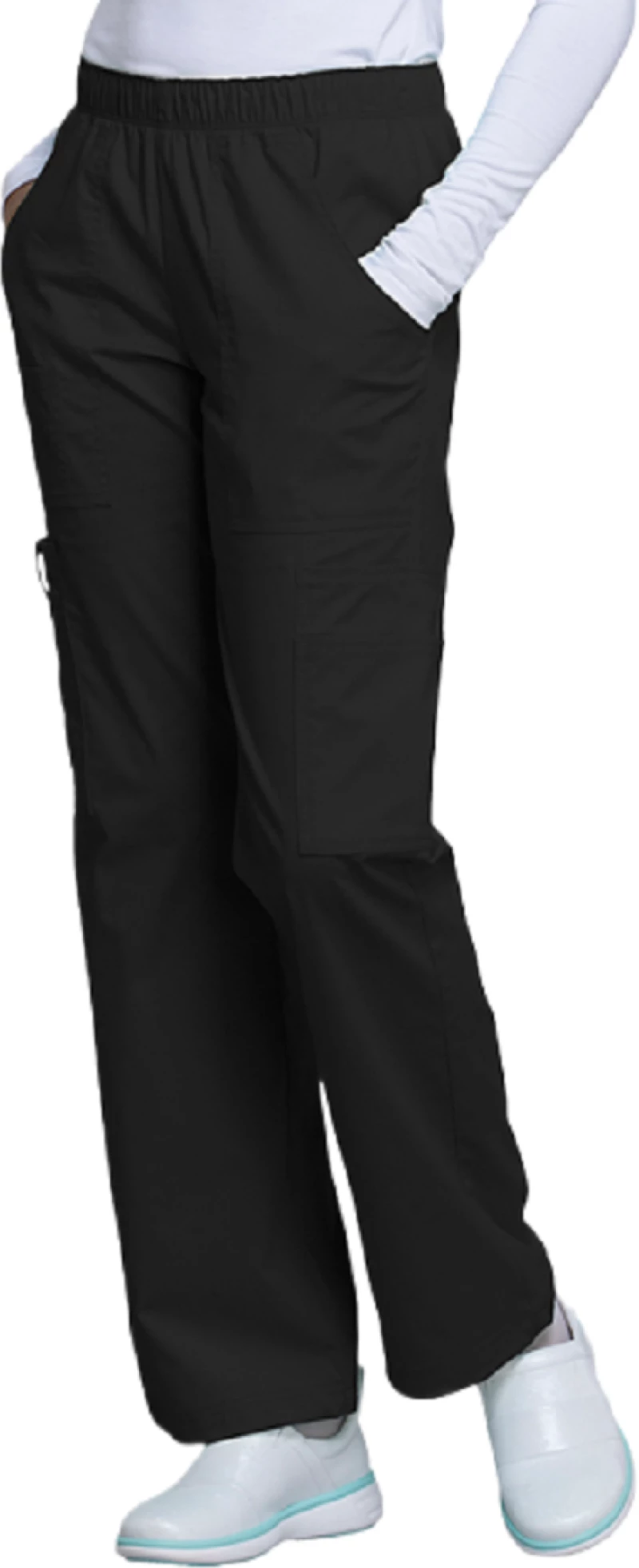 Unisex Ελαστικό Cargo Παντελόνι Ιατρικής Μαύρο - Cherokee Mr Cargo WWE4005 Pants Black