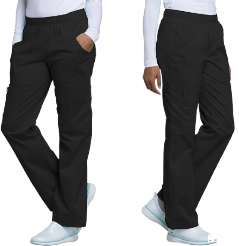 Unisex Ελαστικό Cargo Παντελόνι Ιατρικής Μαύρο - Cherokee Mr Cargo WWE4005 Pants Black
