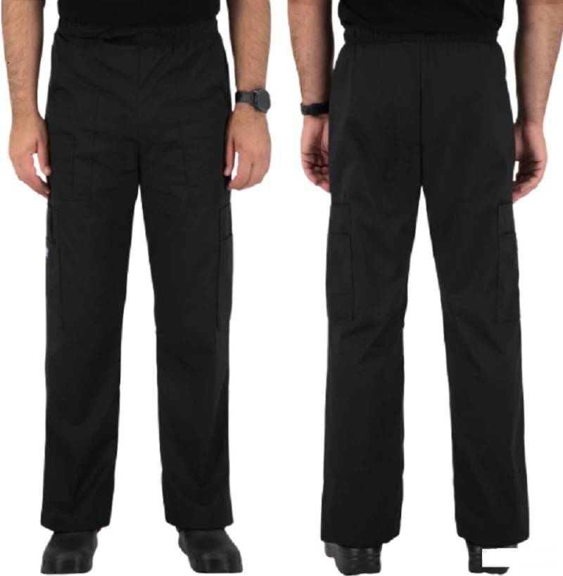Unisex Ελαστικό Cargo Παντελόνι Ιατρικής Μαύρο - Cherokee Mr Cargo WWE4005 Pants Black