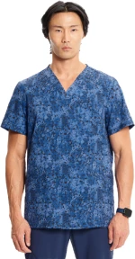 Unisex Ελαστική Εμπριμέ Μπλούζα Ιατρικής - Cherokee CK920 Distressed Geo
