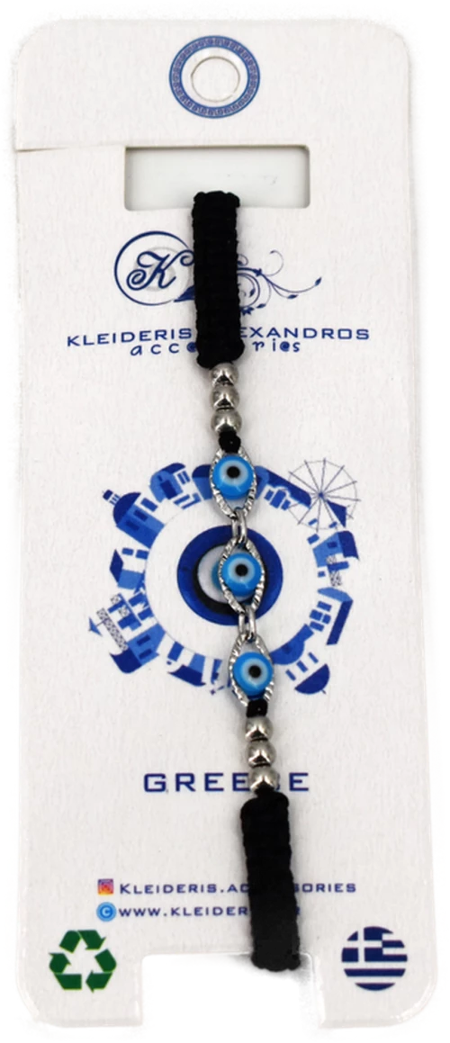 Γυναικείο Βραχιόλι με Μάτι και Στράς K.BR24-1322