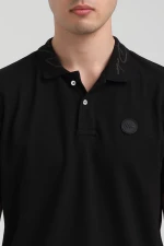 Ανδρικό T-shirt Polo Λαιμόκοψη Μαύρο Slim Fit Basic Polo 22SSM10224-003