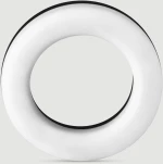 Δαχτυλίδι Πέους Σιλικόνης Forto F-19 2 Tone Silicone Cock Ring - Λευκό/Μαύρο