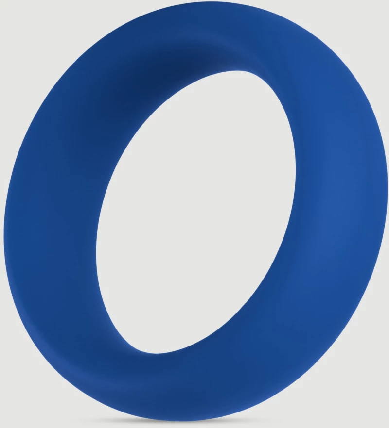 Φαρδύ Δαχτυλίδι Πέους Σιλικόνης Forto F-64 40 mm Wide Silicone Small Cock Ring - Μπλε