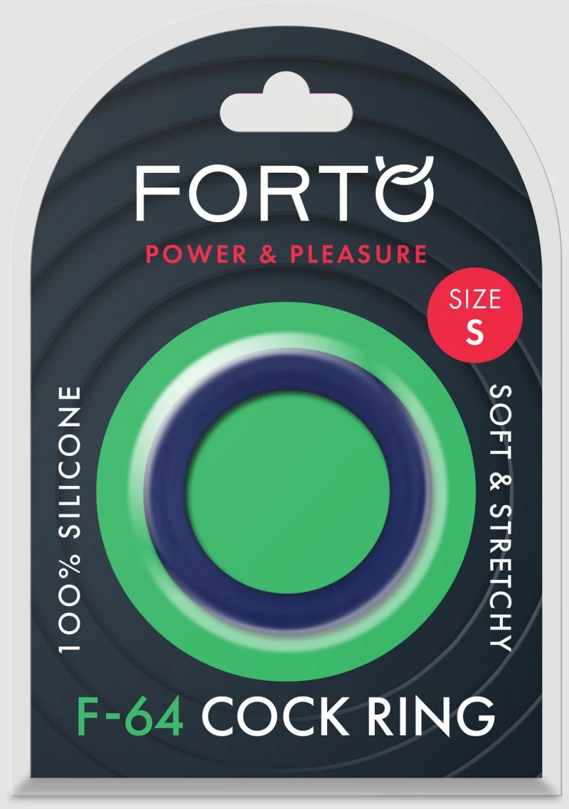 Φαρδύ Δαχτυλίδι Πέους Σιλικόνης Forto F-64 40 mm Wide Silicone Small Cock Ring - Μπλε