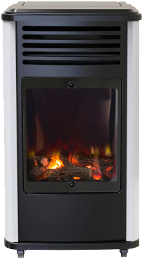 Coral Gas Manhattan Σόμπα Υγραερίου 3000W Μαύρο-Άσπρο 38x42x69cm