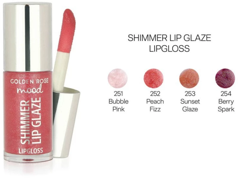 Mood Shimmer Lip Glaze Lipgloss Golden Rose 253 Sunset Glaze