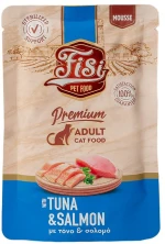Fisi Υγρή Τροφή Γάτας Adult Τόνο & Σολομό 80gr