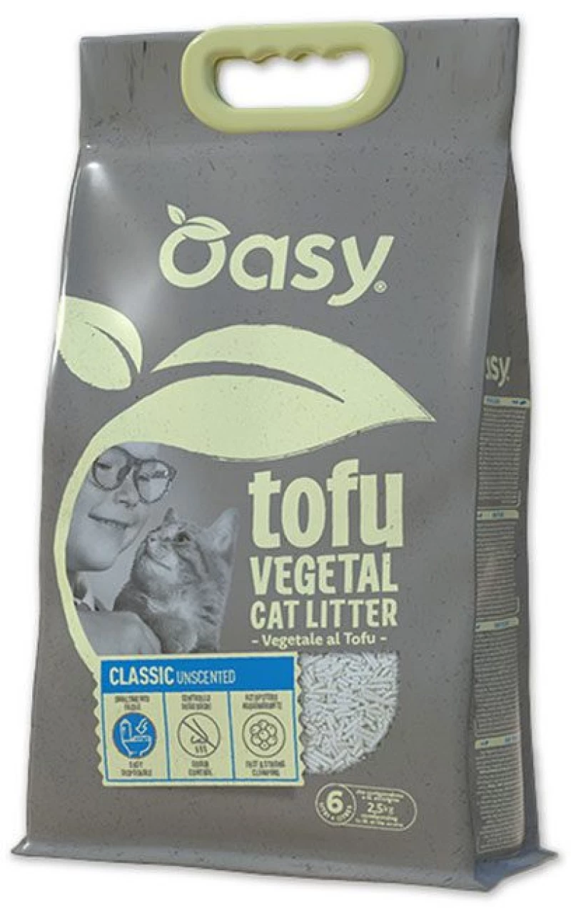 Oasy Φυτική Άμμος Γάτας Toffu Classic Χωρίς Άρωμα 10lt
