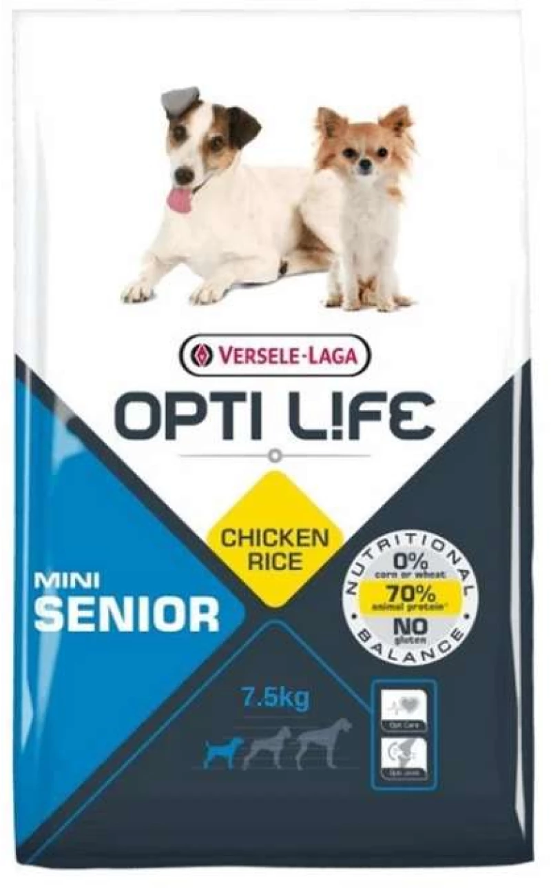 Opti Life Ξηρά Τροφή Σκύλου Senior Mini Chicken & Rice 7.5kg
