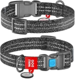 Waudog Κολάρο Σκύλου με Smart ID Reflective Grey Fastex L 25mm x 33-49cm