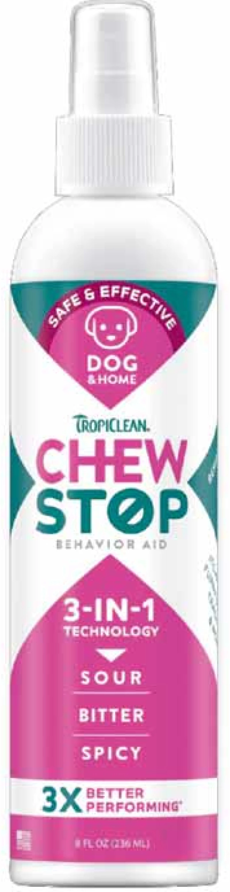 TropiClean Chew Stop Spay Dog & Home 236ml