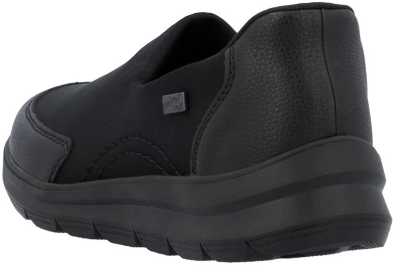 Rieker Z0054-00 Ανατομικό Δερμάτινο Sneaker Μαύρο
