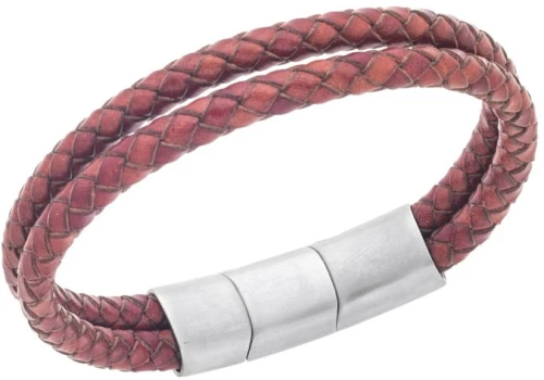 Βραχιόλι Senza Men`s Steel Brown Leather Strap SSD5026SBN