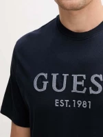 Guess ανδρικό βαμβακερό t-shirt regular fit μπλε M5YI17I3Z14-G7V2