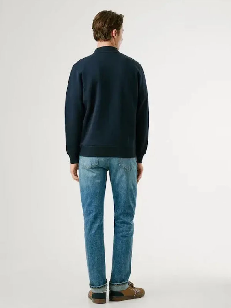 Pepe Jeans Macbeth Plain Bomber ανδρική φούτερ ζακέτα μπλε PM5800010-594 Dulwich blue